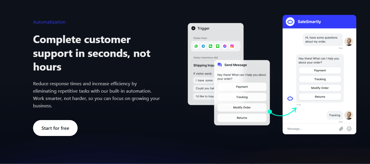 Tin nhắn trả lời tự động SaleSmartly