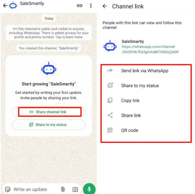Tạo WhatsApp Channel - bước 4