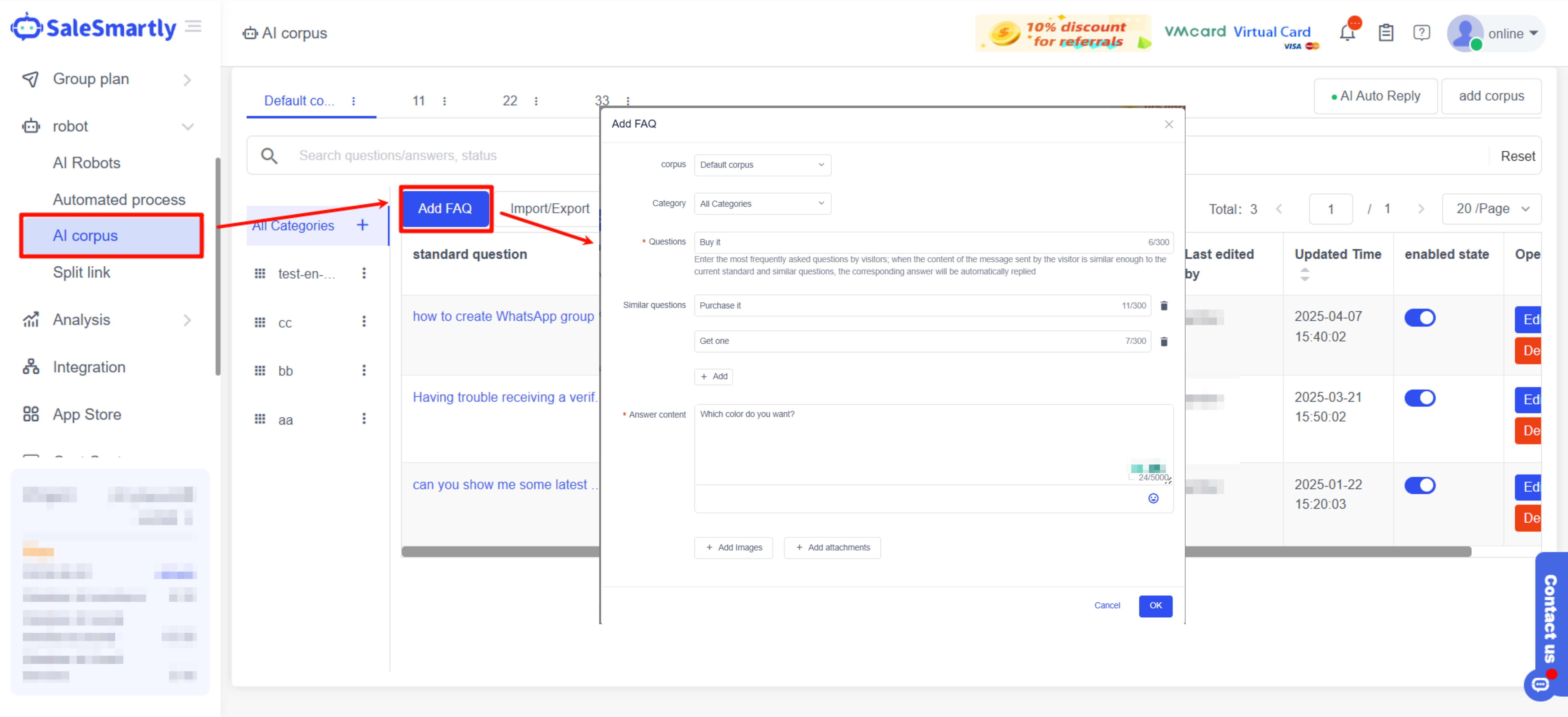 Tạo cơ sở kiến thức AI tùy chỉnh