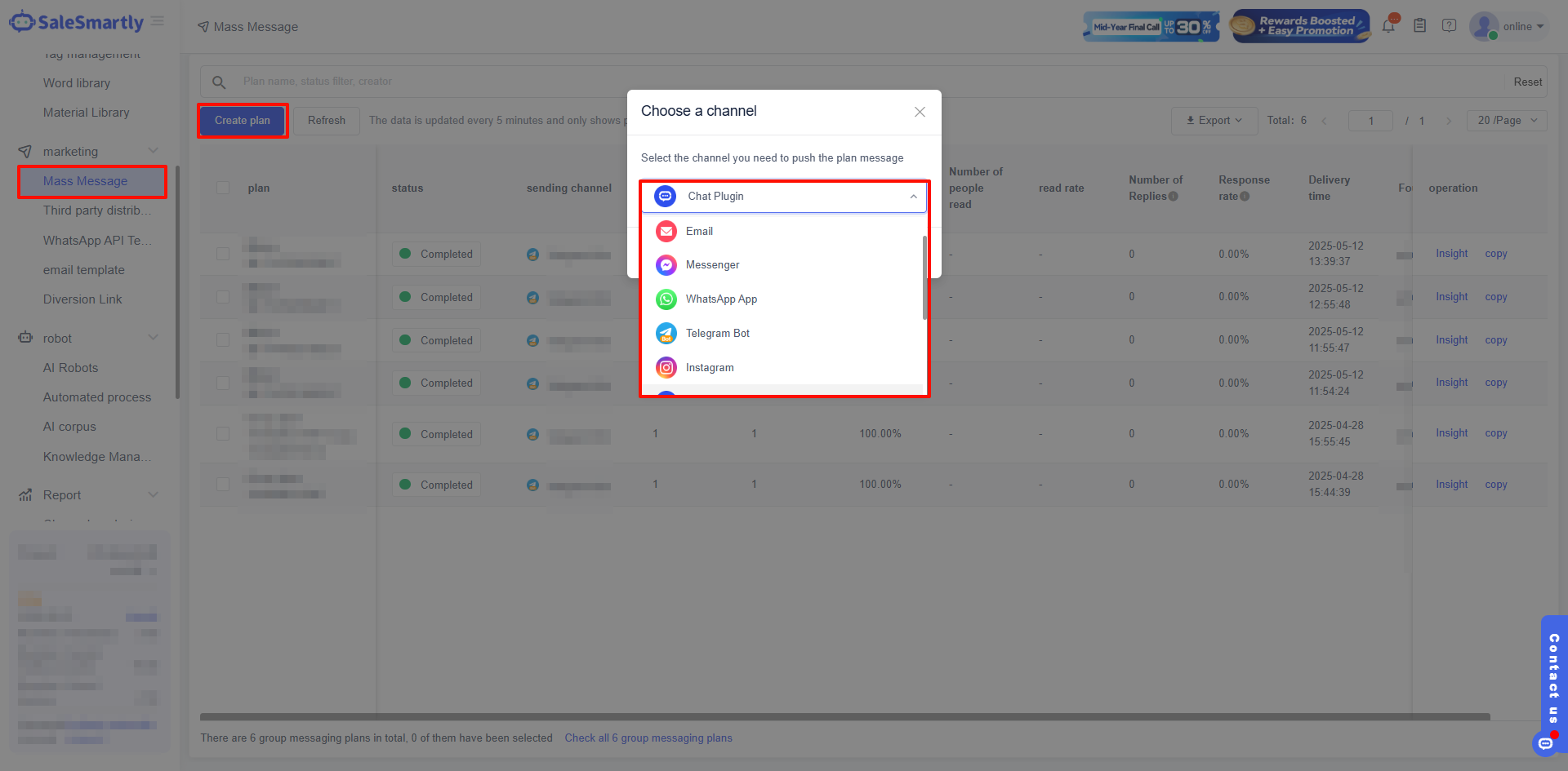Gửi tin nhắn hàng loạt gốc