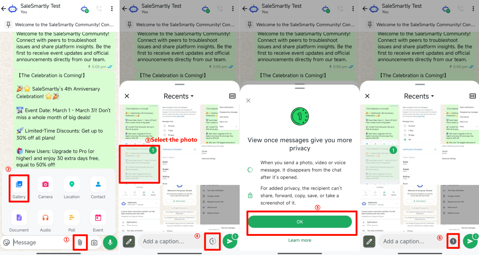 Tin nhắn Xem một lần cho Thông tin Nhạy cảm