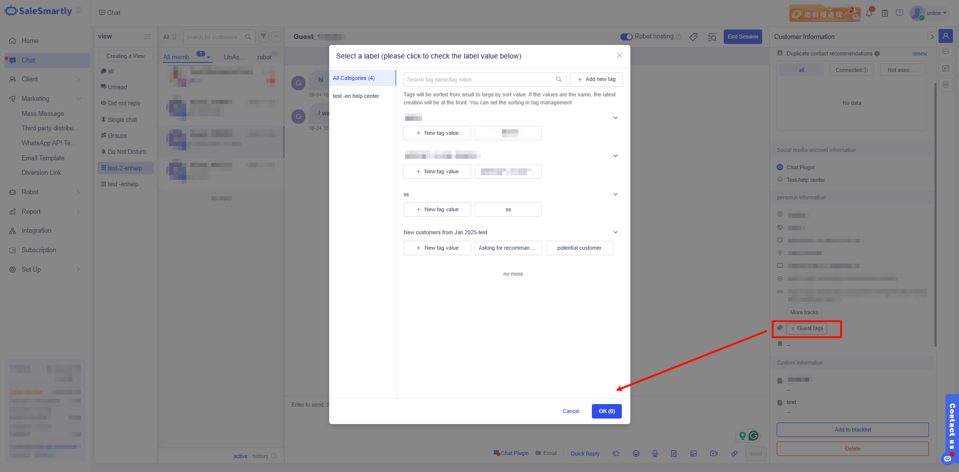 Hỗ trợ phân khúc khách hàng trong WeCom