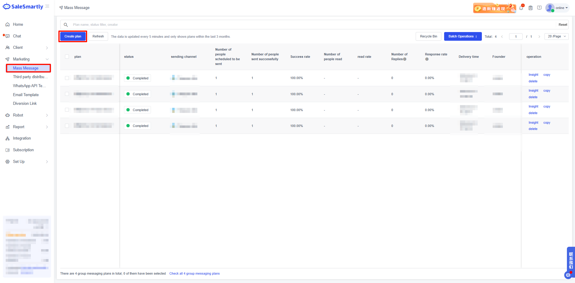 Gửi tin nhắn hàng loạt trên WhatsApp