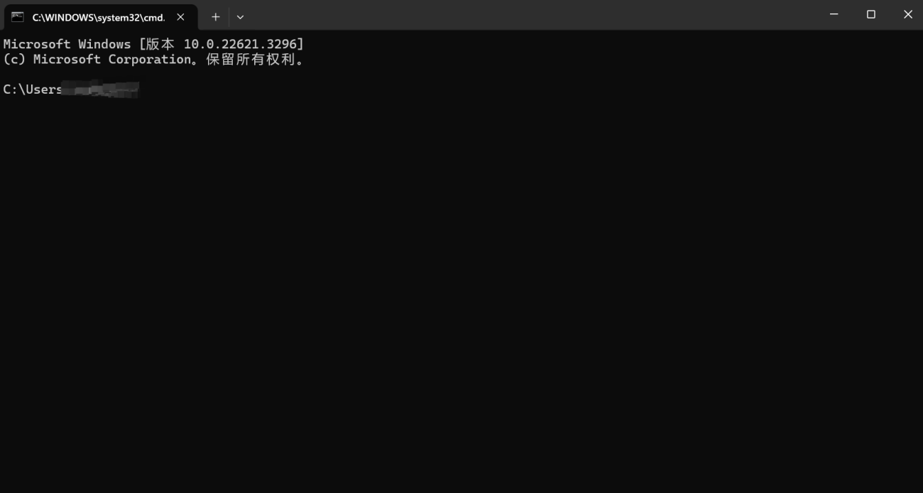 type "cmd" to open Command Prompt