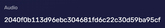 Audio hash value on BrowserScan