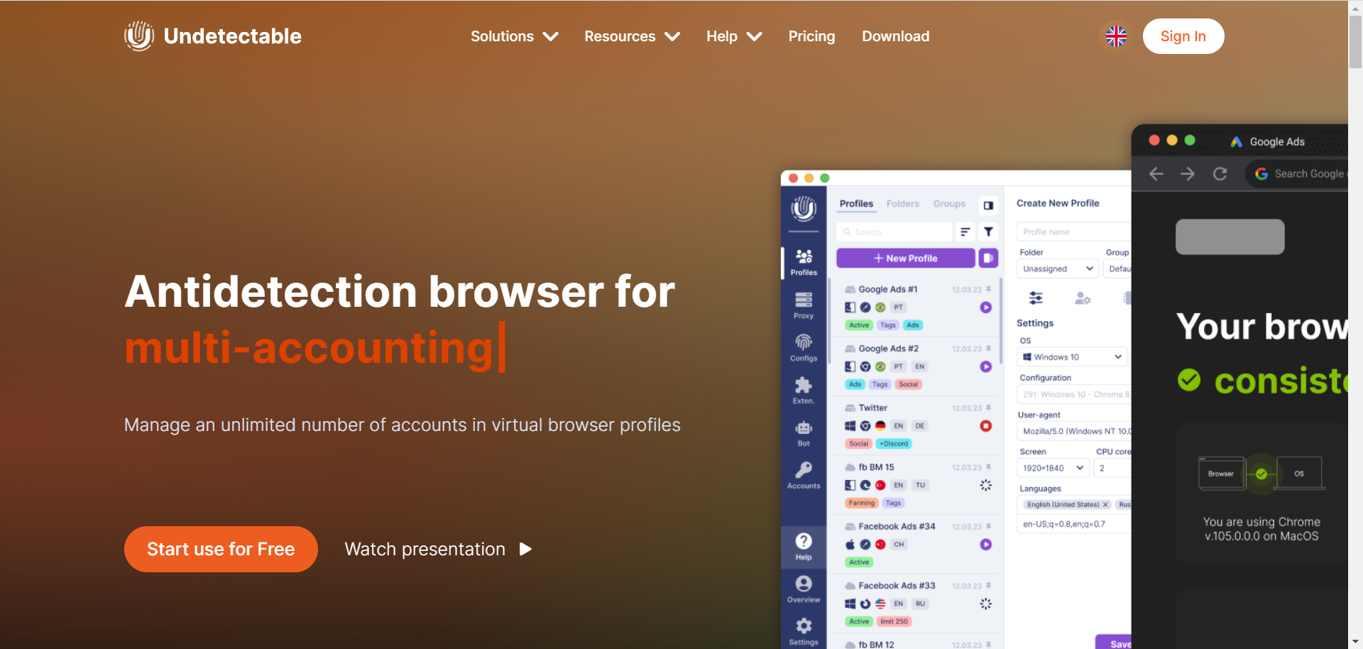 The leading antidetect browser for web scraping and multi-accounting