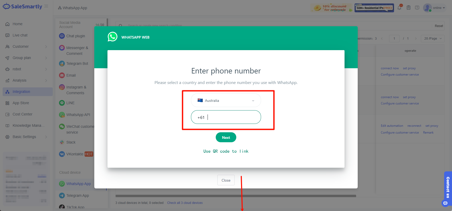 Nhập số điện thoại