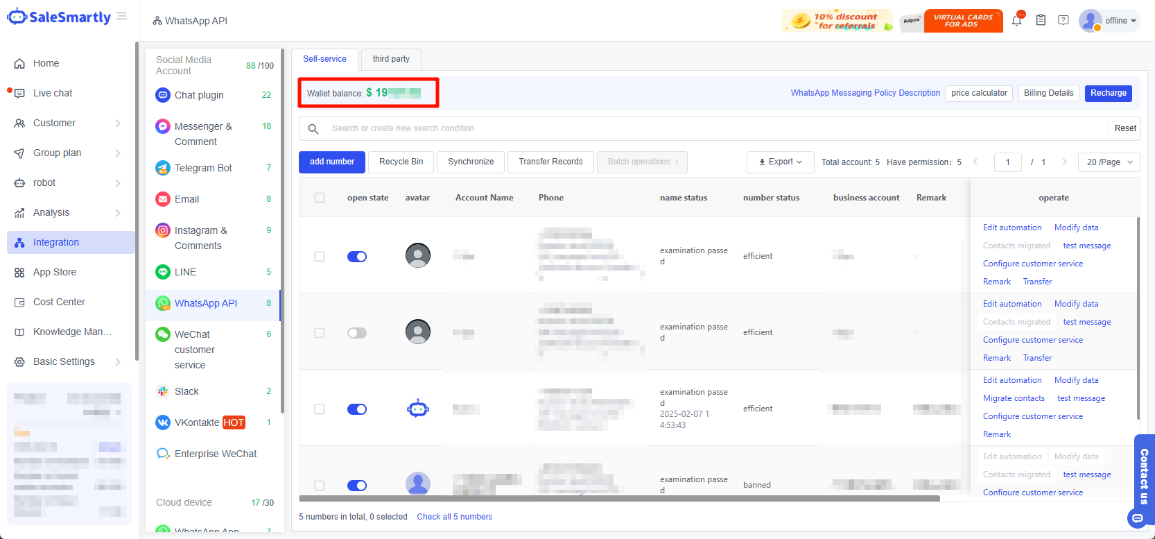 Kiểm tra số dư ví