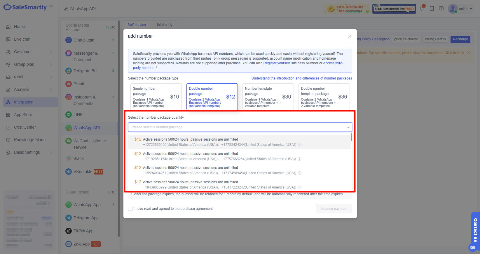 Mua số WhatsApp API
