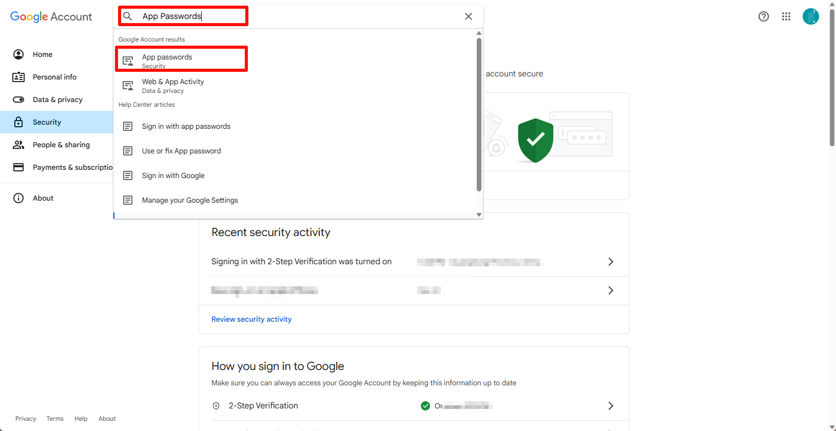 Tìm Mật khẩu ứng dụng
