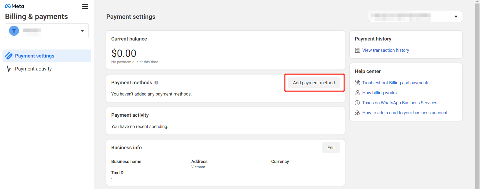 Thêm phương thức thanh toán