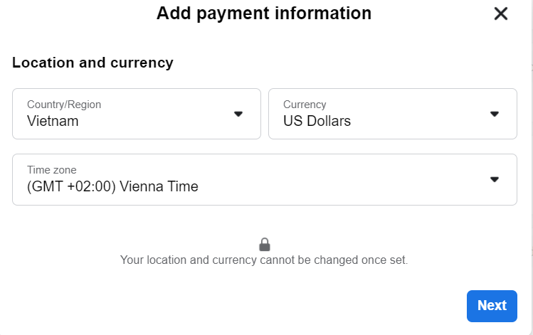 Thêm thông tin thanh toán