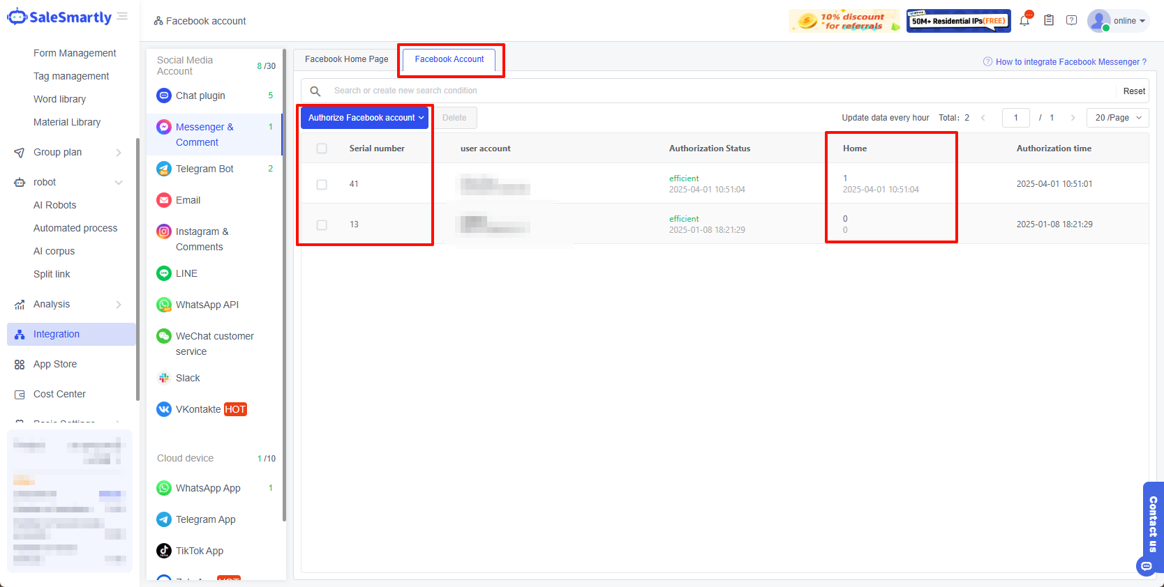 Ủy quyền Tài khoản Facebook
