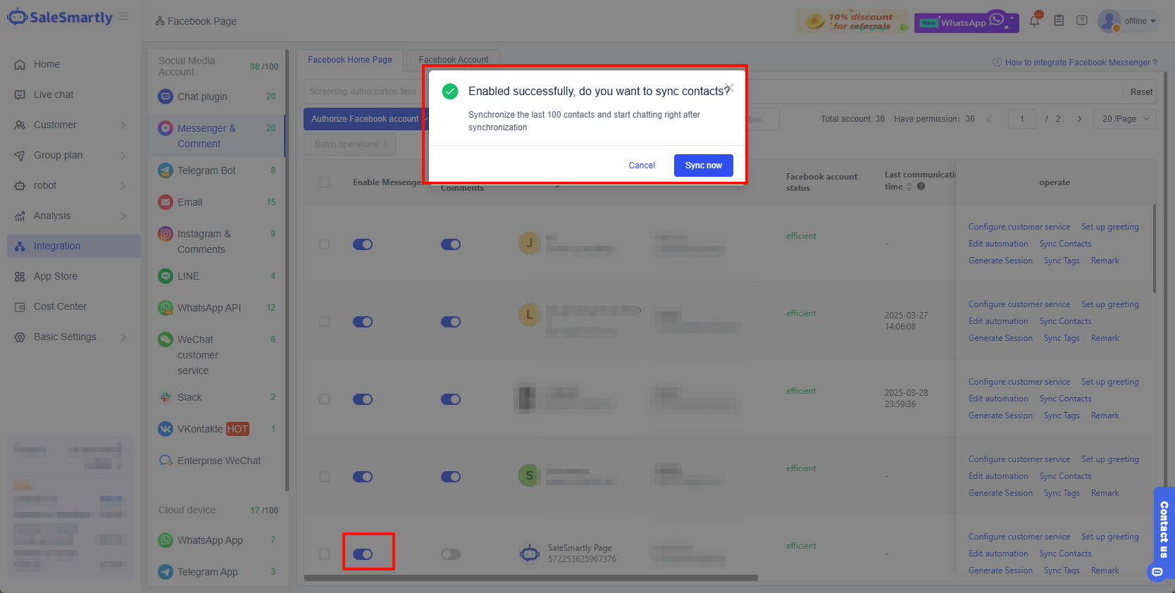 Đồng bộ tất cả Danh bạ