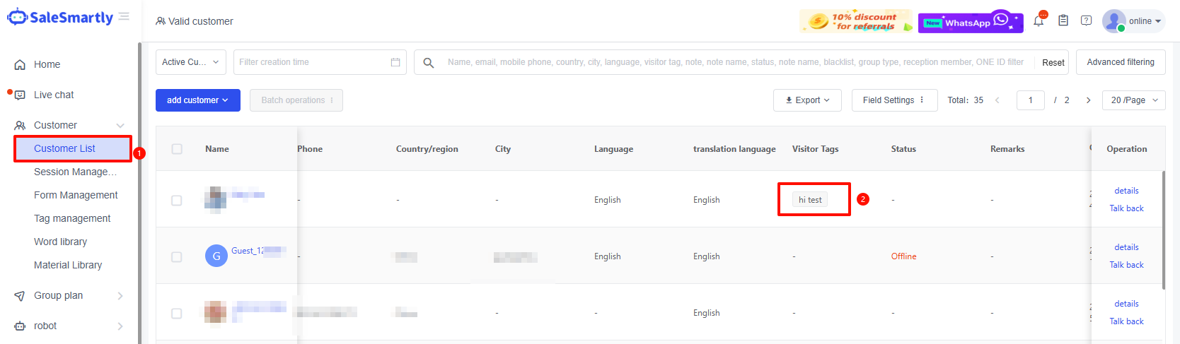 Nhãn Khách truy cập