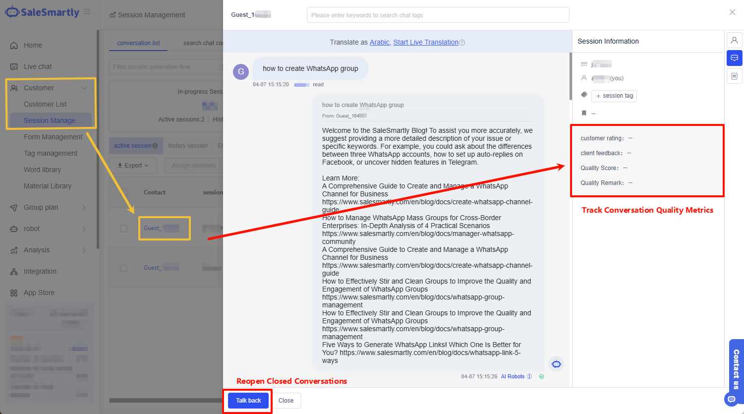 Lưu trữ Phiên và Kiểm tra Chất lượng