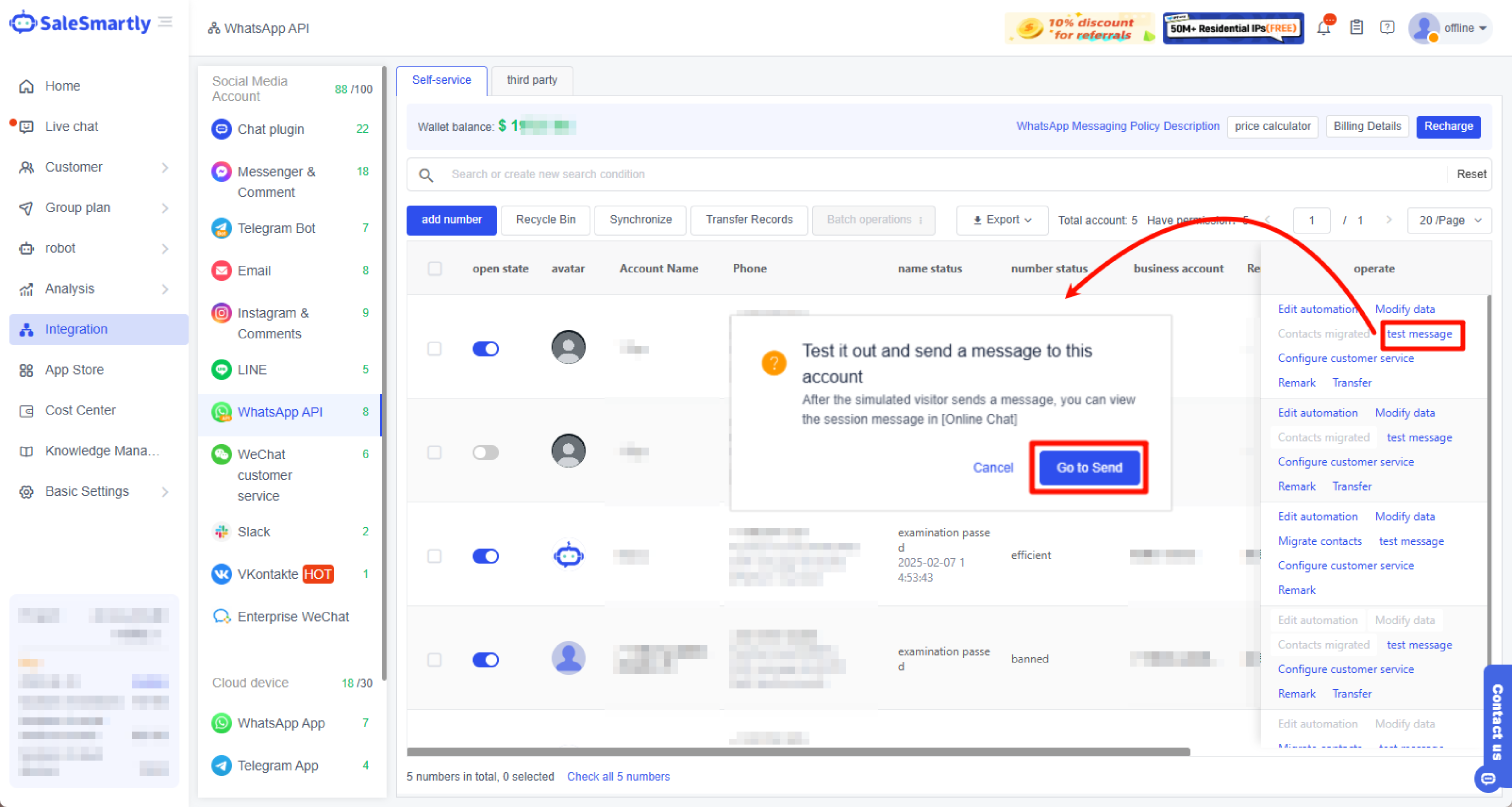 Kiểm tra Tin nhắn
