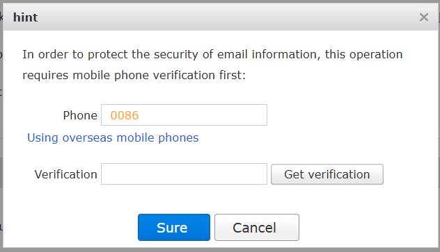 Send verification code