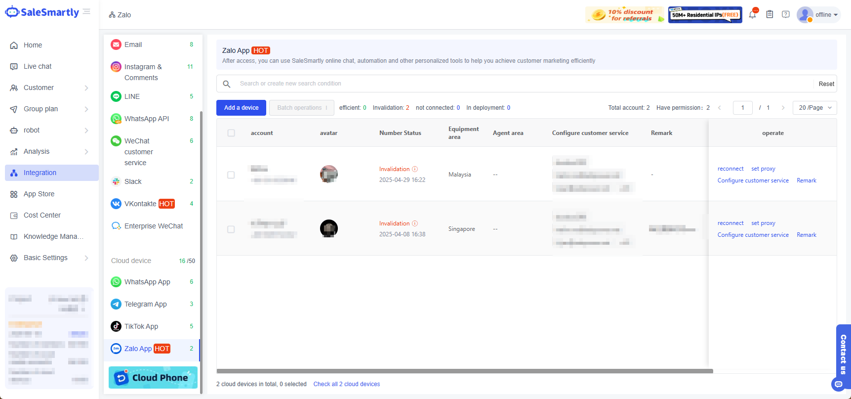 Tích hợp kênh Zalo