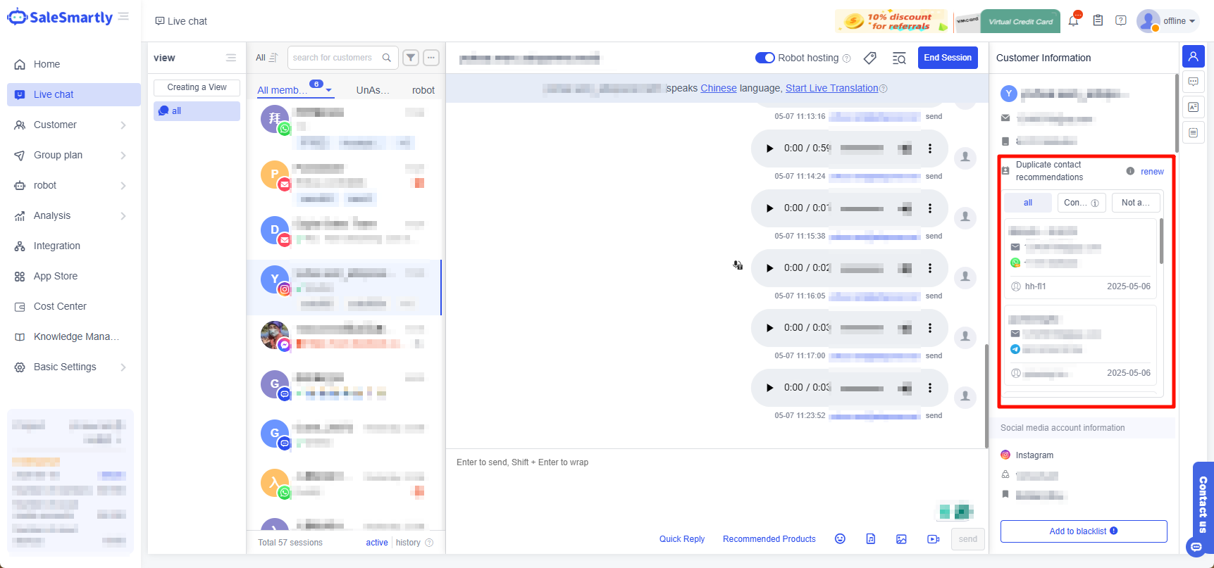 Tự động phát hiện liên hệ trùng lặp