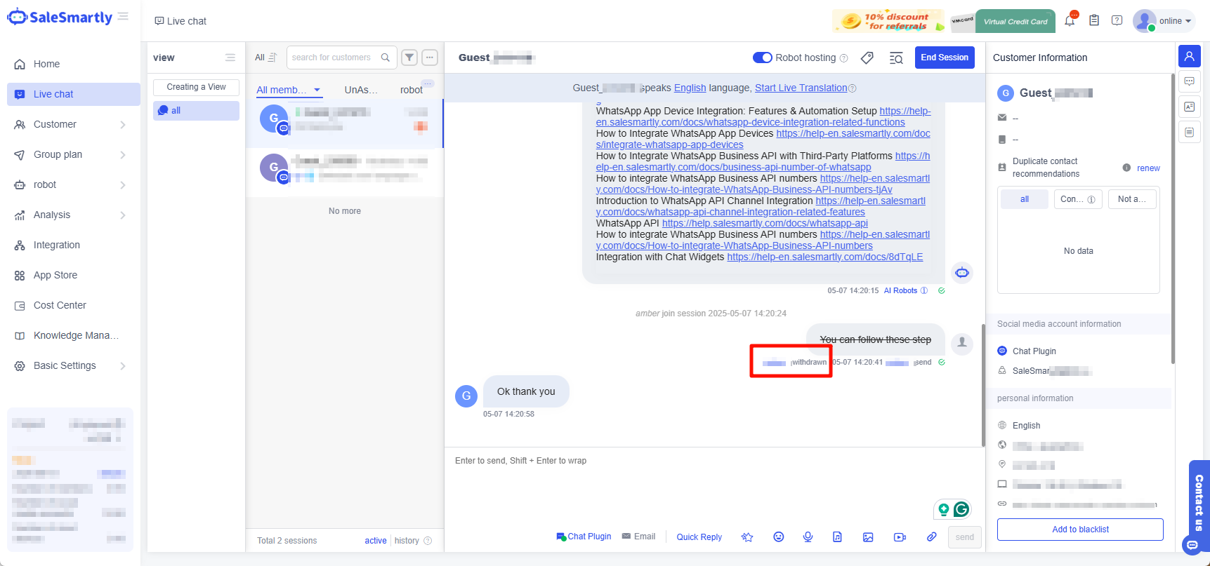 Quản trị viên WhatsApp có thể xóa tin nhắn thành viên