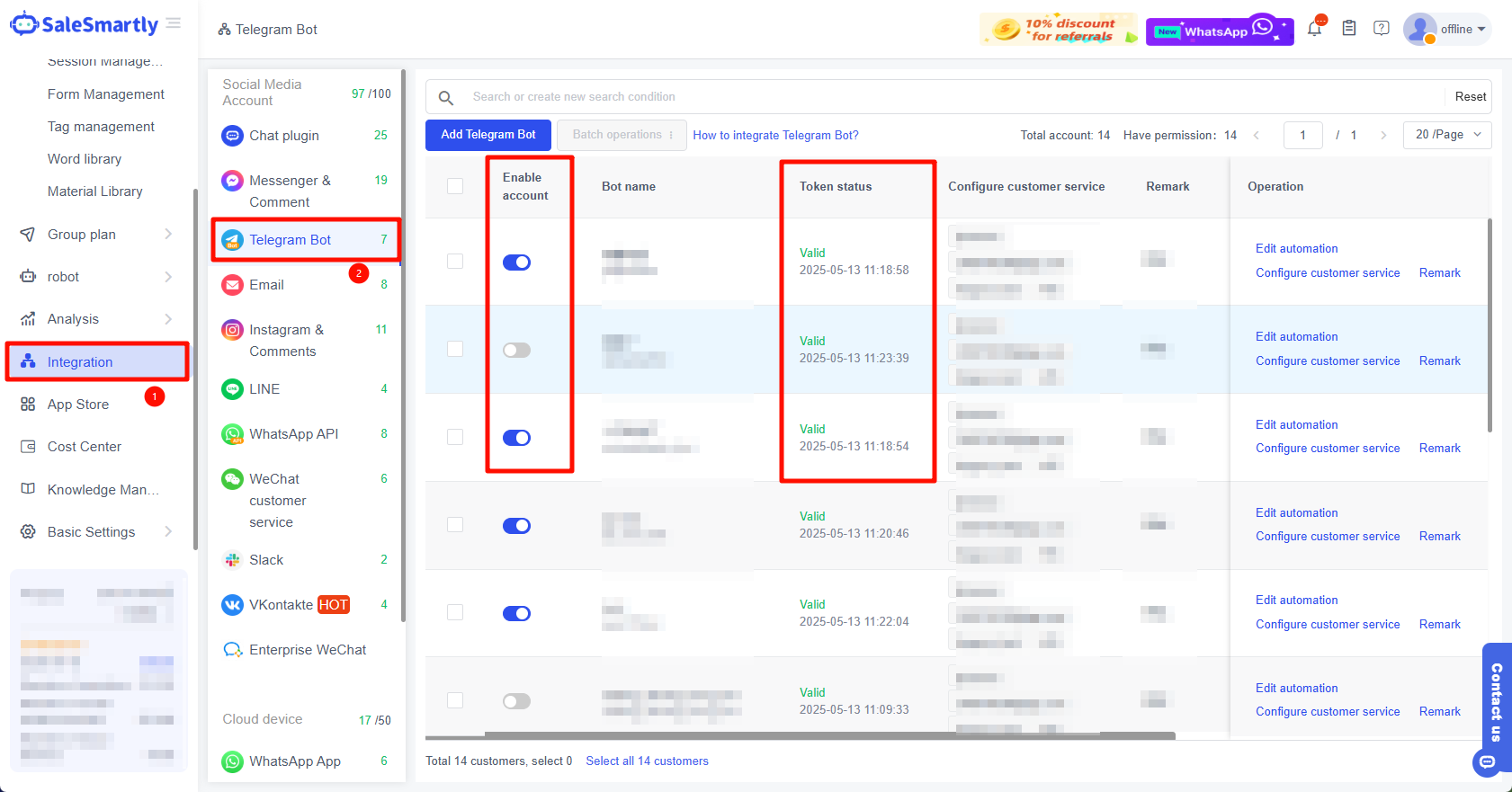 Kiểm tra trạng thái