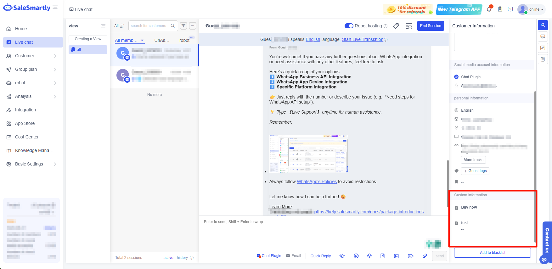 Cập nhật khách hàng qua API