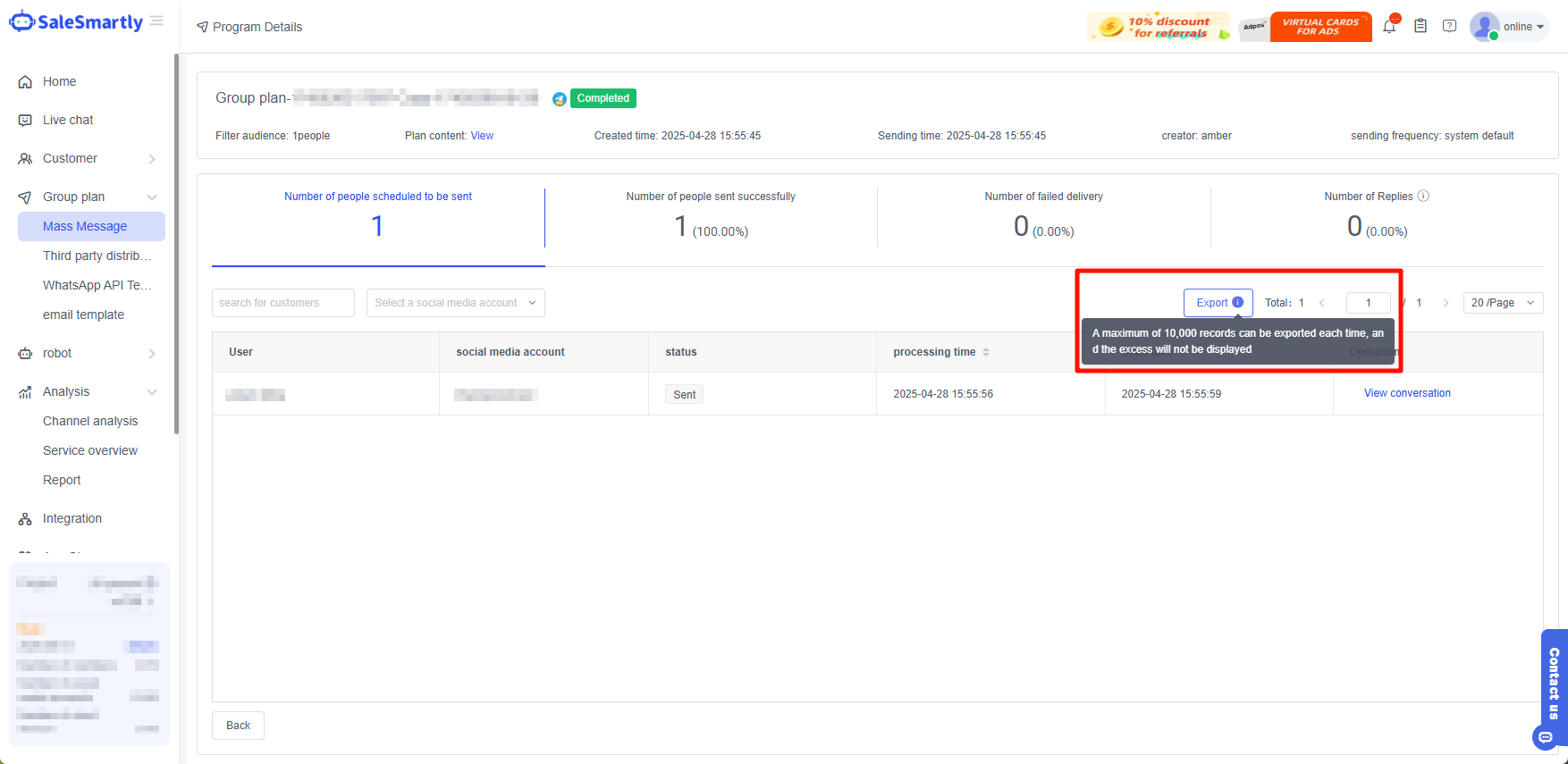 Mở rộng giới hạn xuất dữ liệu