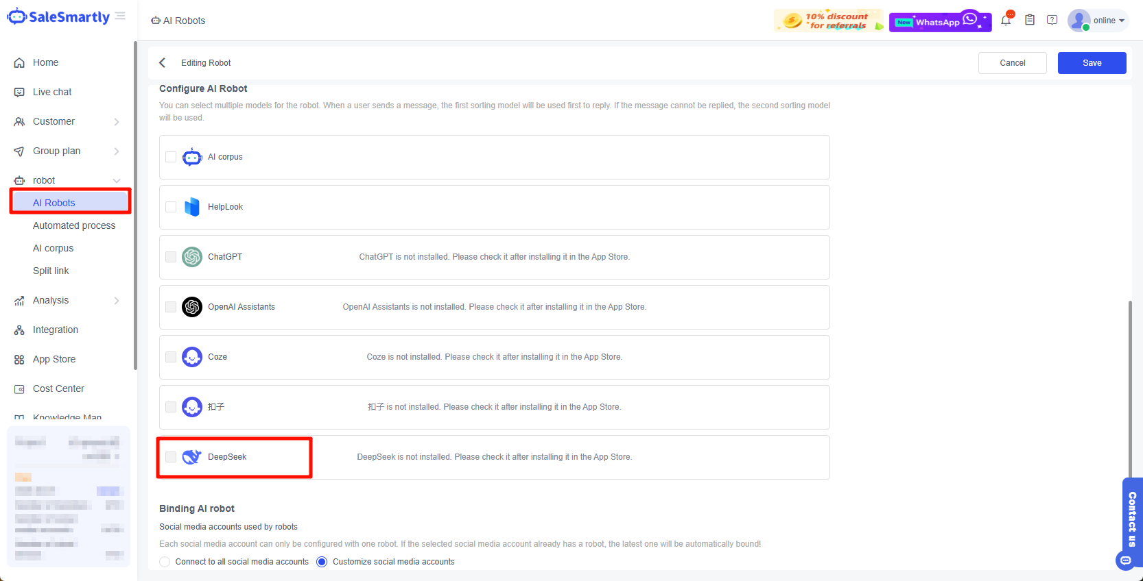 DeepSeek AI Model Integration