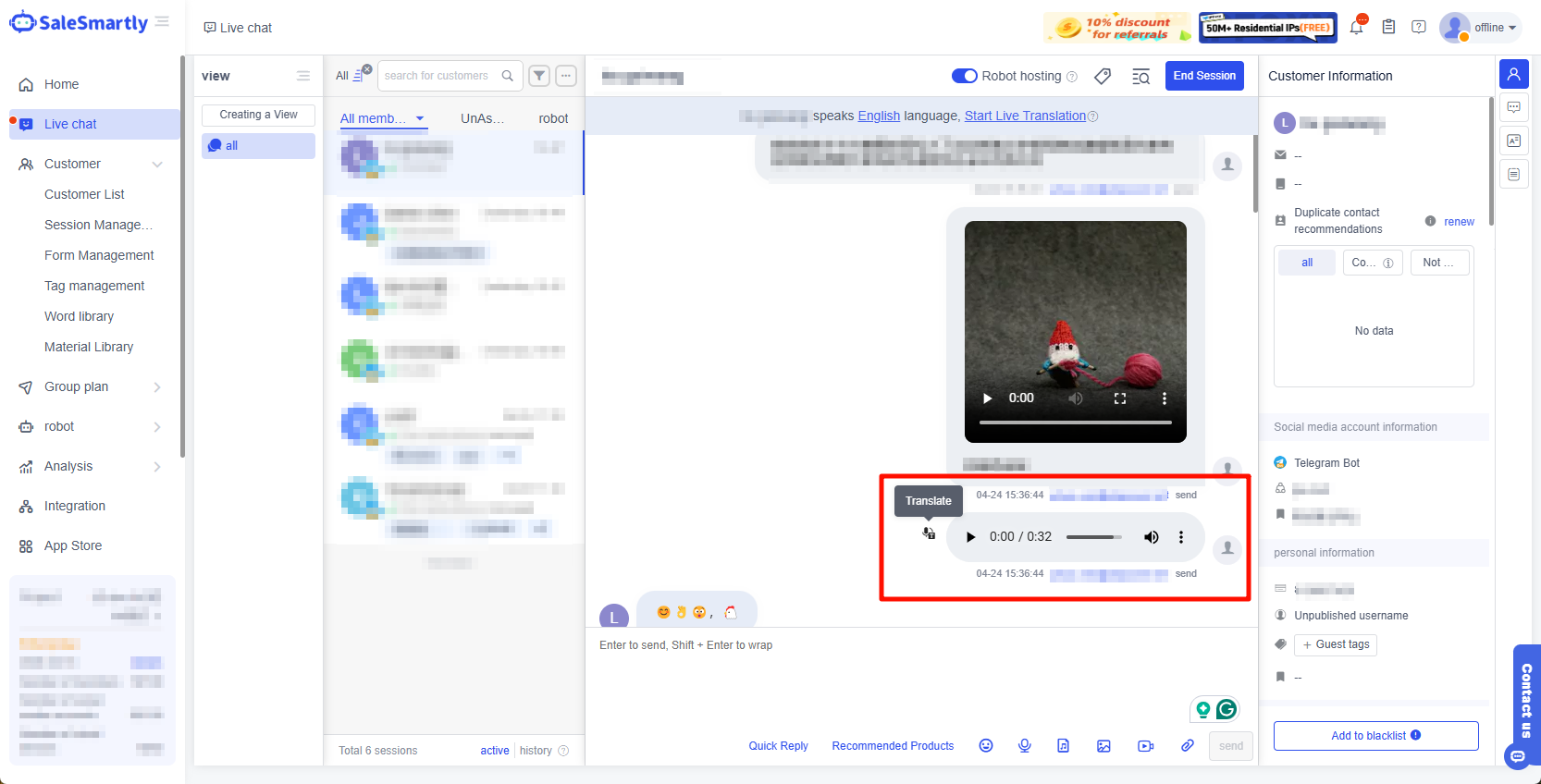 Voice-to-Text in Online Chat