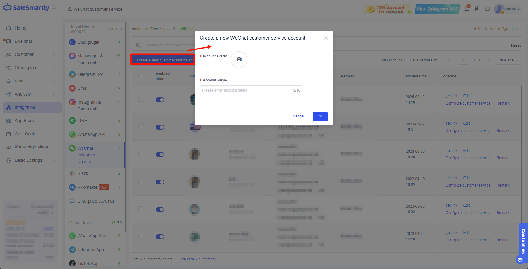 Tạo tài khoản mới