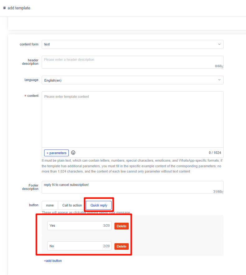 Nút phản hồi nhanh