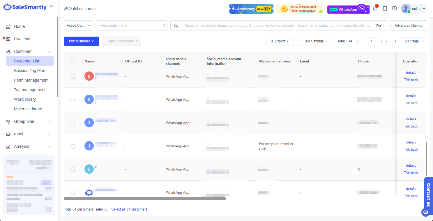 Xuất dữ liệu khách hàng