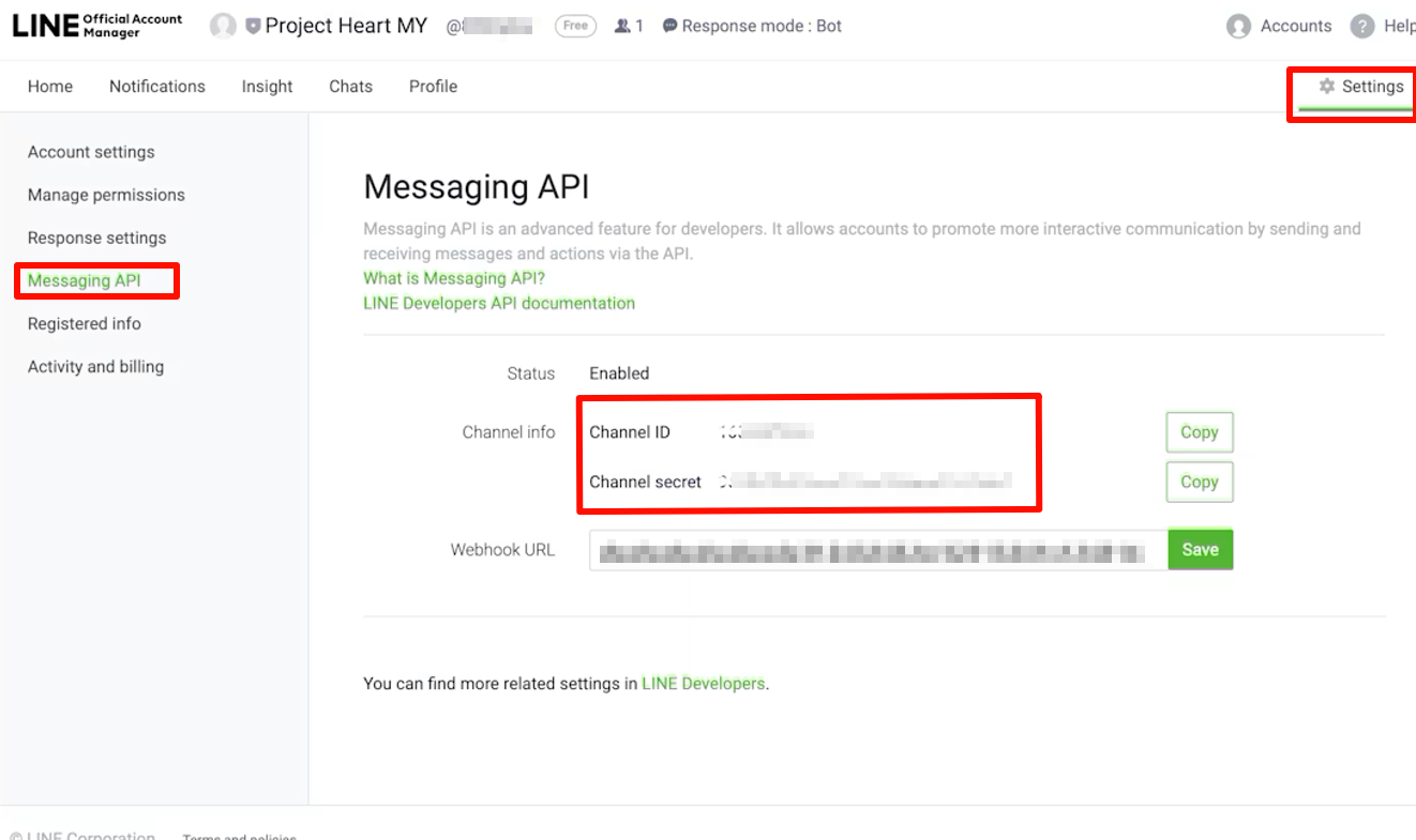 Langkah 3 untuk jalur URL webhook
