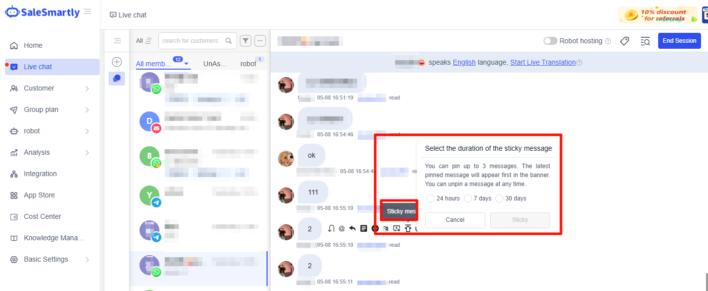 Ghim tin nhắn trong nhóm WhatsApp App