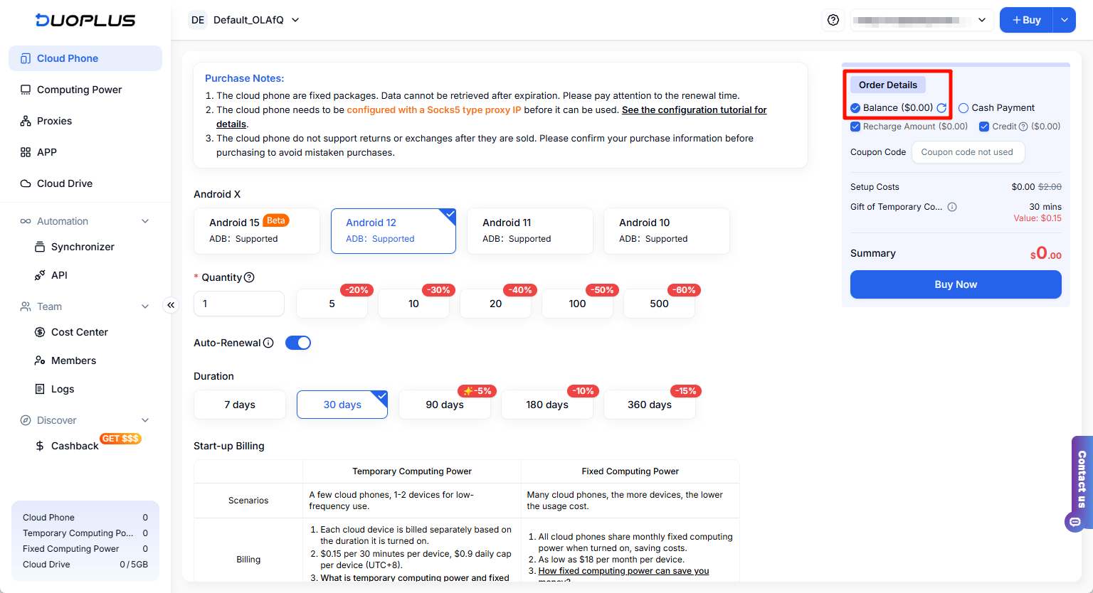 Phương thức thanh toán điện thoại đám mây