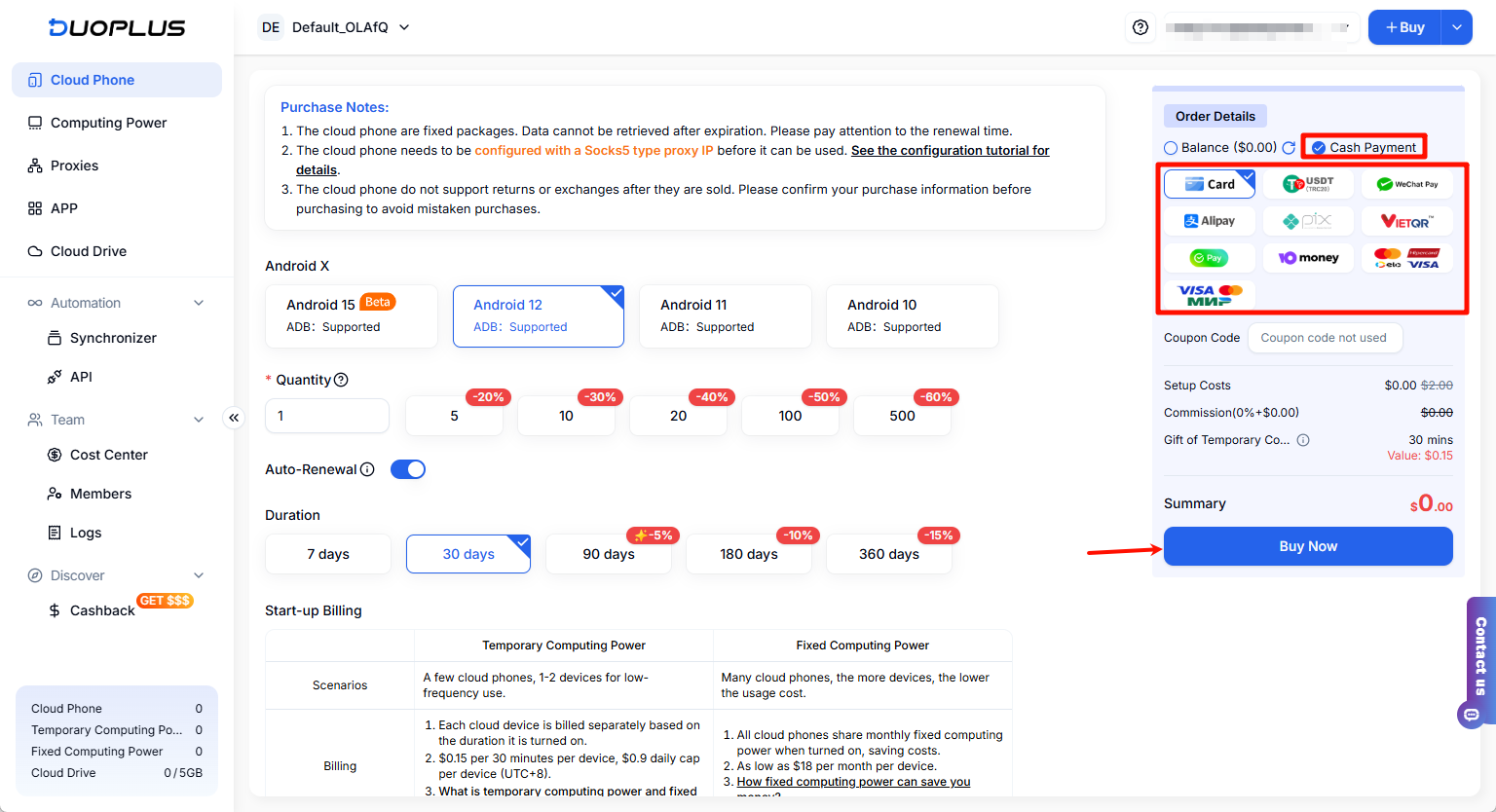 Thanh toán tiền mặt