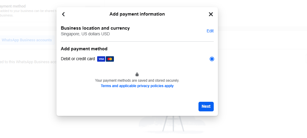 Thêm thông tin thẻ