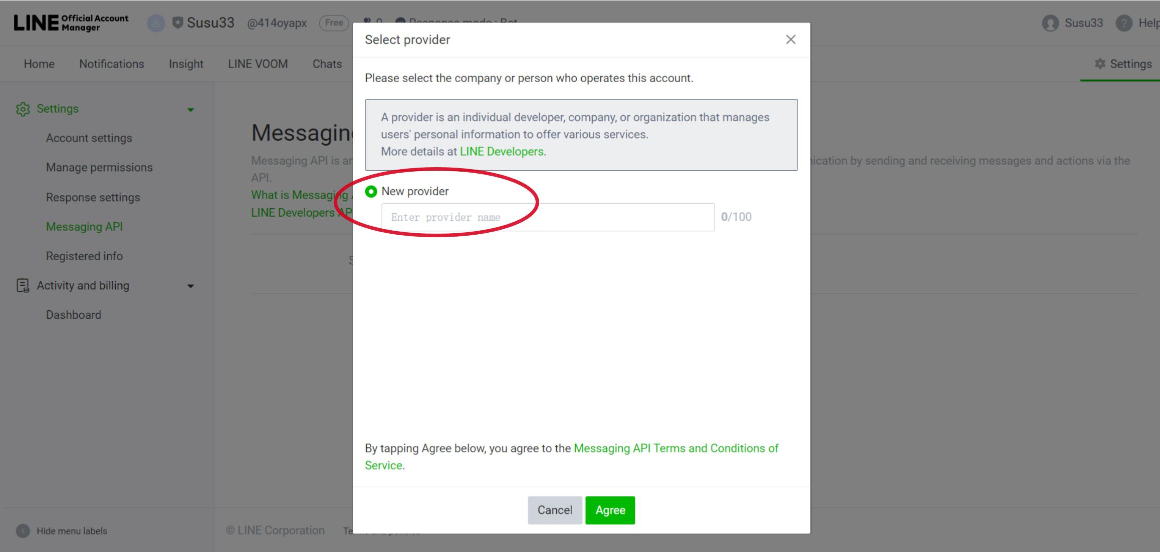 Tạo Provider mới