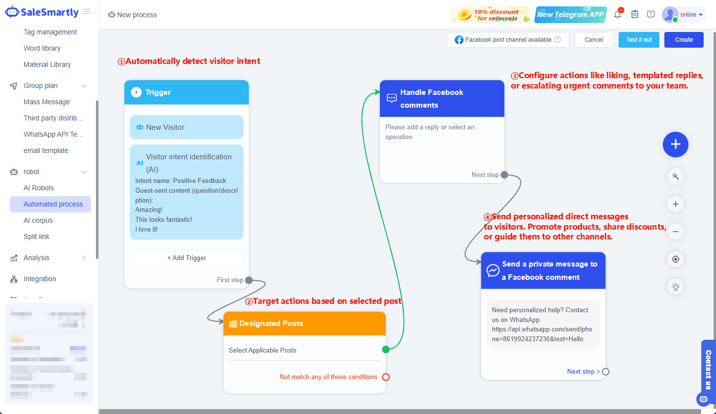 Xử lý bình luận Facebook, thích, xóa, trả lời