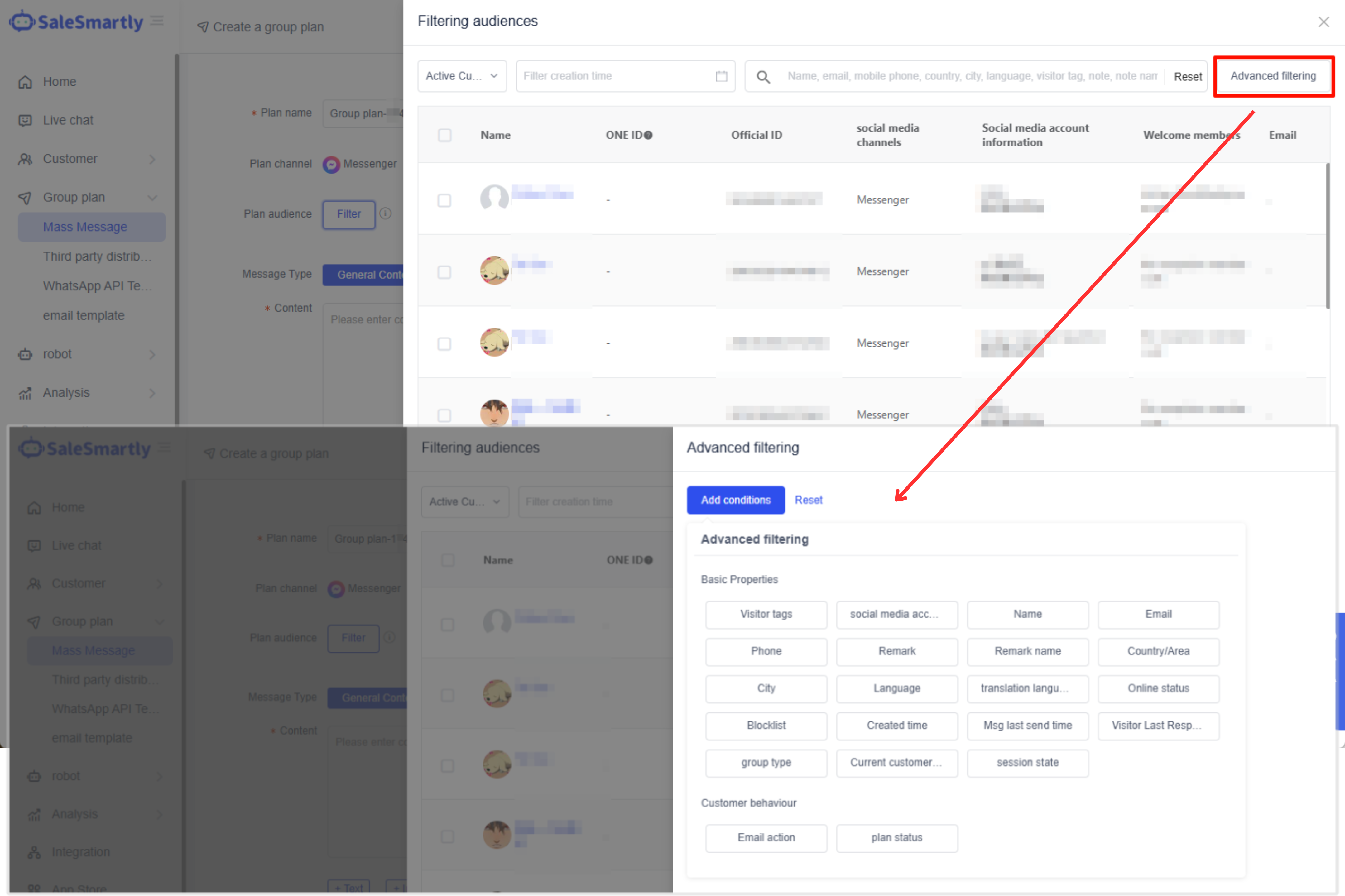 Nhắn tin hàng loạt mục tiêu